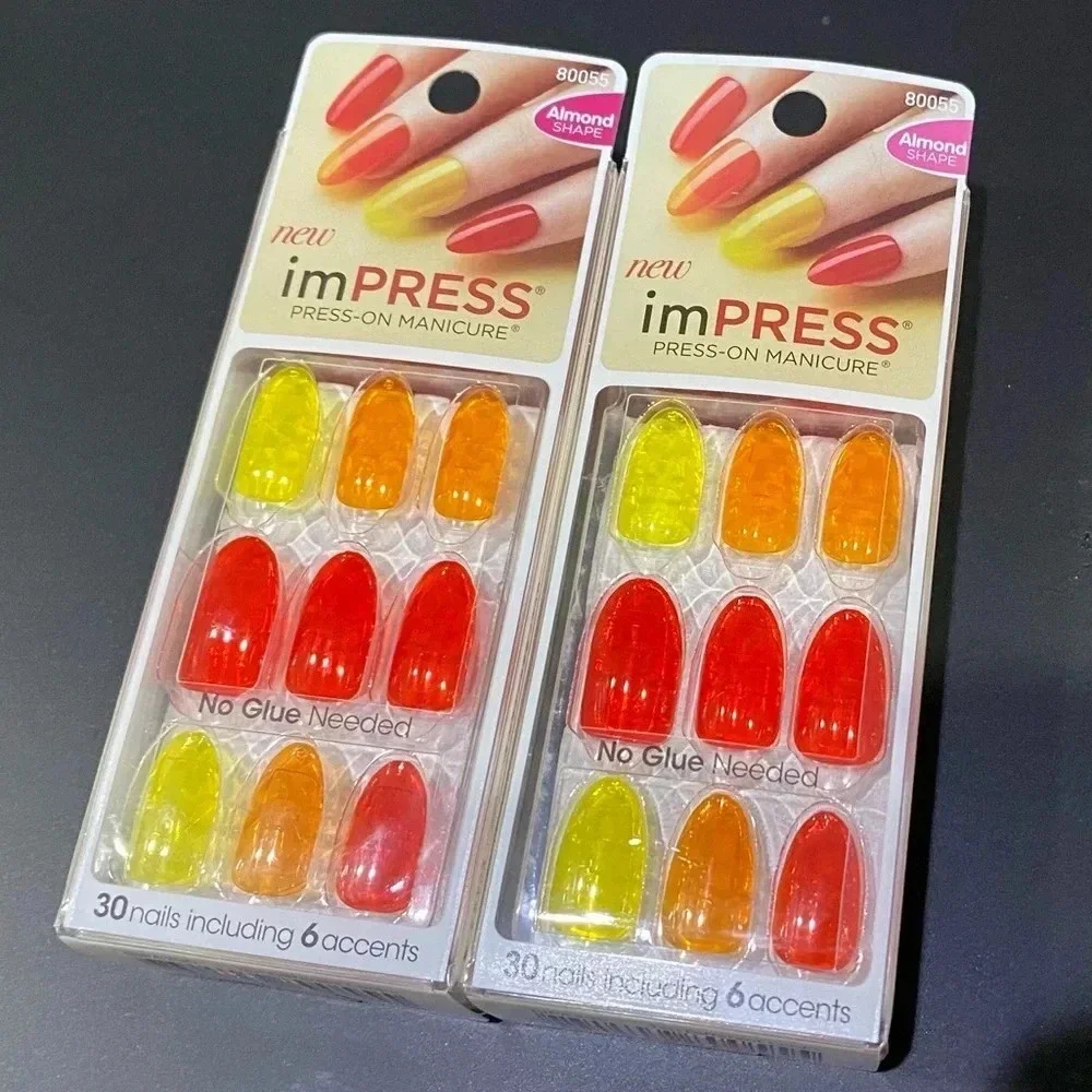 ImPress Press On Manicure Bundle Almond Shape Ultra Fit No Glue Needed - Picture 2 of 7